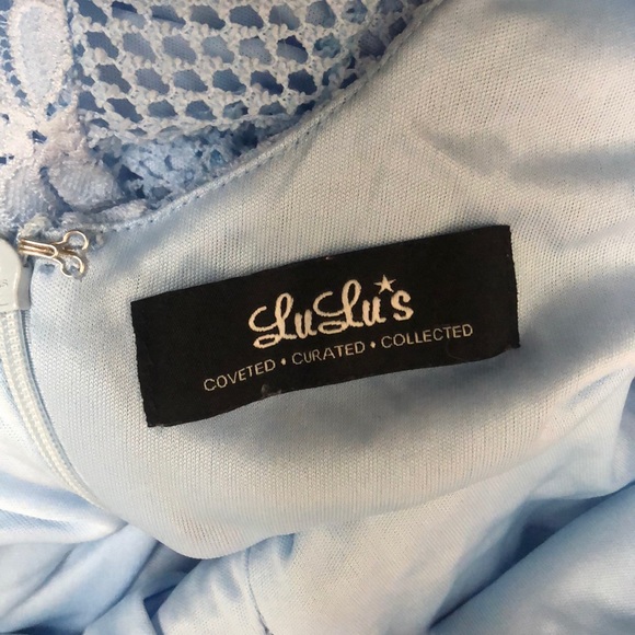 Lulus Light Blue Lace Bodycon Dress - Picture 3 of 8